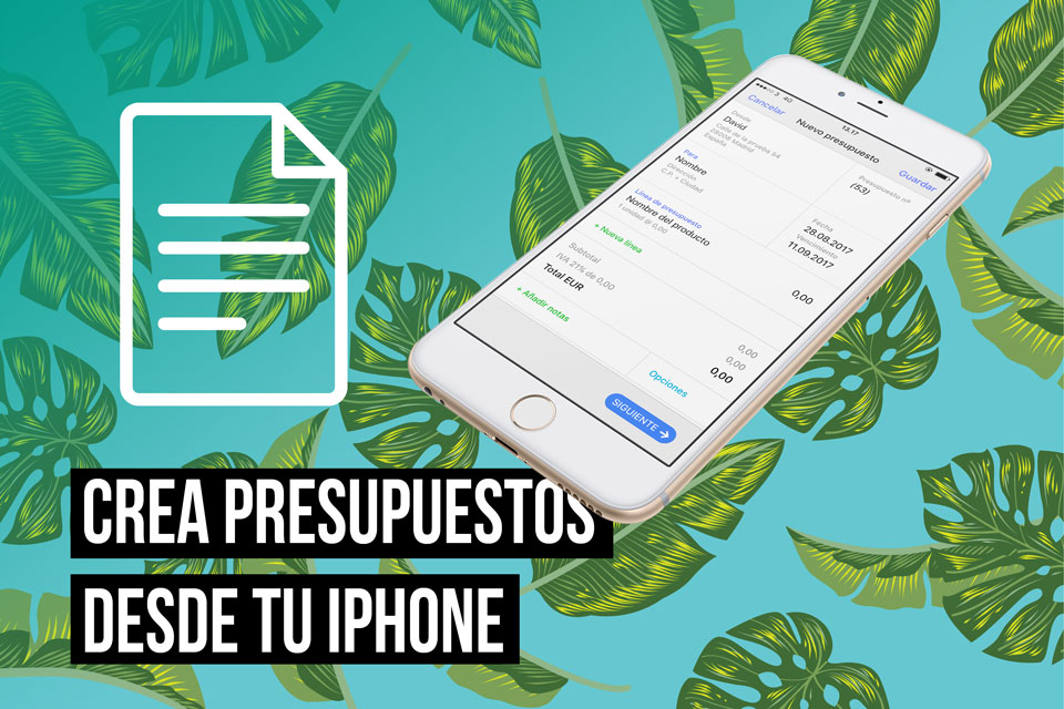 Ya puedes enviar presupuestos con la app de facturación para iPhone
