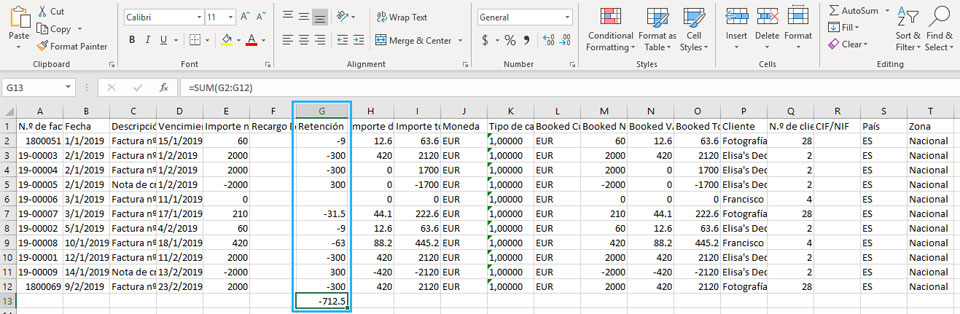 Haz sumatorios en Excel para rellenar el modelo 130