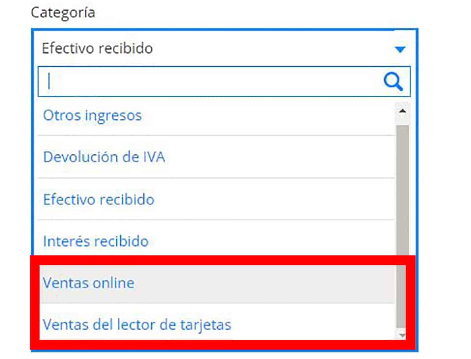 Con un software de facturación puedes registrar también los ingresos de la venta online o del lector de tarjeta