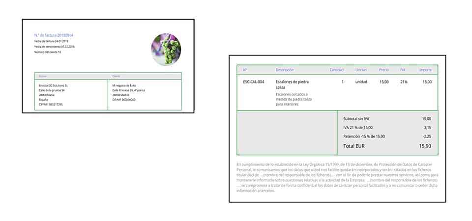 Plantillas De Factura De Excel Y Word Para Autónomos 1264